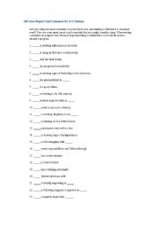 English Worksheet: Comments for report cards (Kinder-Children)