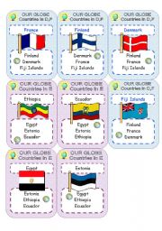Our globe - part 2 cards