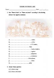 English worksheet: There is/are