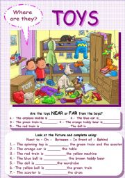 English Worksheet: Where are the toys?