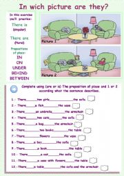Prepositions of place and There is/are