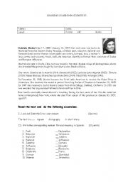 English Worksheet: reading comprehension test 