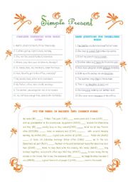 English Worksheet: Simple Present