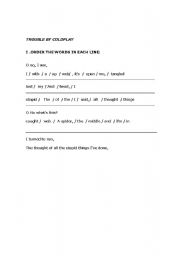 English worksheet: a SONG 