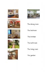English worksheet: parts of the house