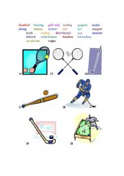 English worksheet: sports (part 3/4)