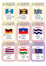 English Worksheet: Our globe - cards game part 3