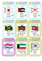 English Worksheet: Our Globe - cards game part 4