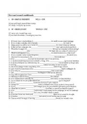 English Worksheet: If Clauses - type 1 and 2