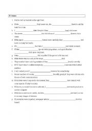 English Worksheet: If clauses