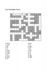 English worksheet: Past participle puzzle