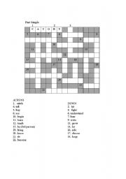 English Worksheet: Past Simple puzzle