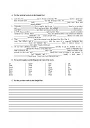 English worksheet: Past Simple