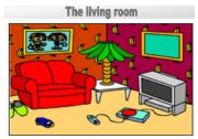 English Worksheet: Rooms in the house flashcards: The living room