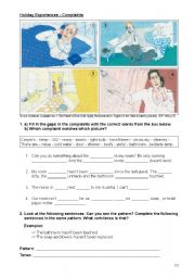 English Worksheet: Holiday Experiences - Complaints