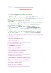 English worksheet: Adverbs/falsecognates