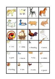 English Worksheet: farm animals 