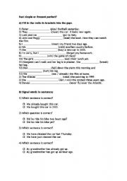 English Worksheet: Past simple or Present perfect?