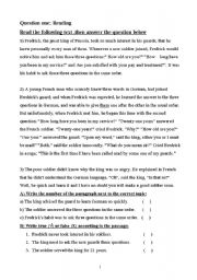 English Worksheet: Exam