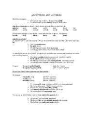 English Worksheet: ADJECTIVES AND ADVERBS