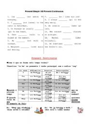 English Worksheet: Present Simple VS Present Continuous