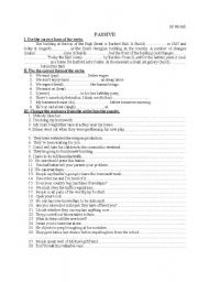 English Worksheet: Exercises on Passive Voice