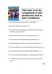 English worksheet: The Castle