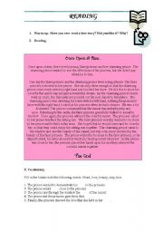 English worksheet: once upon a time