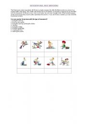 English worksheet: Housework