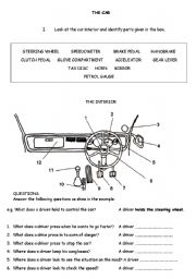 English Worksheet: THE CAR 