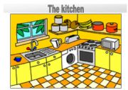 English Worksheet: Rooms in the house flashcards: the kitchen