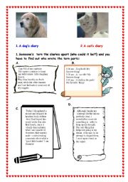 The dogs and  the cats diary