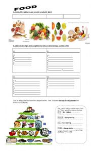 English Worksheet: FOOD