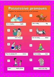 English Worksheet: possessive pronouns