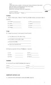 English Worksheet: elementary introduction to English