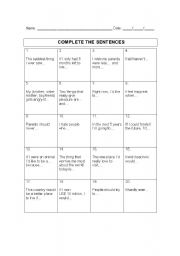 English Worksheet: If I ... Game