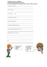 English worksheet: intro worksheet for new classes.