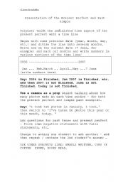 English Worksheet: Introducing the Present Perfect Verb Tense