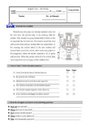 English Worksheet: When I was five 