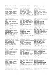 English Worksheet: Verbs irregulars