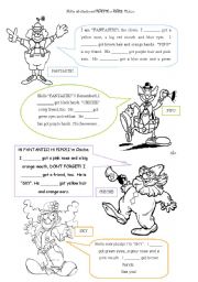 English Worksheet: Funny Clowns!