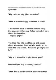 English Worksheet: Jokes with idioms