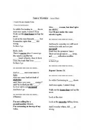 English worksheet: Song activity - Same Mistake - By James Blunt