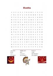 Wordsearch  Months of the year