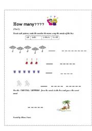 English worksheet: Numbers 