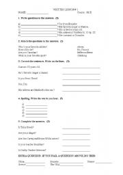 English Worksheet: Personal Information