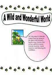 English worksheet: A wild and wonderful world- animal vocabulary