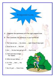English worksheet: Prepositions 4