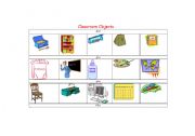 English worksheet: Classroom Objects