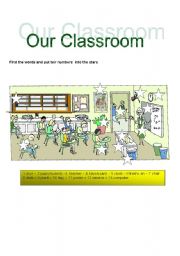 English Worksheet: OUR CLASSROOM